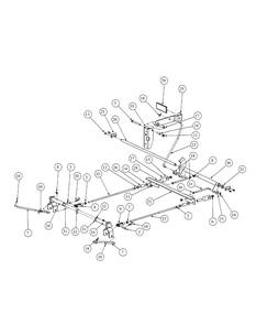 Brake Assembly Diagram and Parts List for M60-KW ROPS-53AH5D8X750-25HP Cub Cadet Lawn Tractor